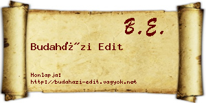 Budaházi Edit névjegykártya